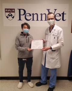 Dr. Miyagi certificate presentation